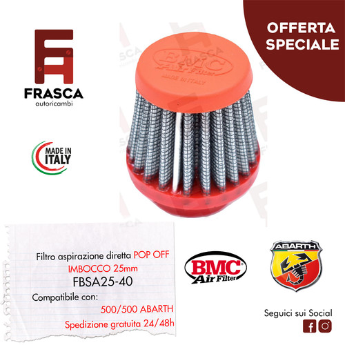 Filtro conico pop off bmc - filtro,